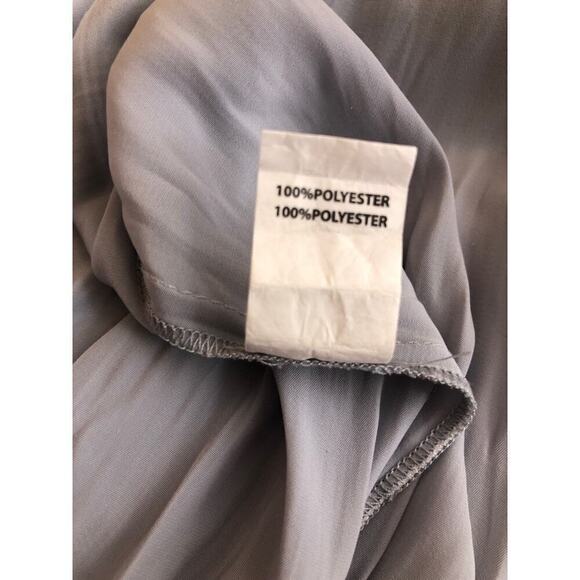 Ramy Brook Paris Dress Sleeveless Smocked Waist Blouson Mini Silver Small Petite - Picture 9 of 10